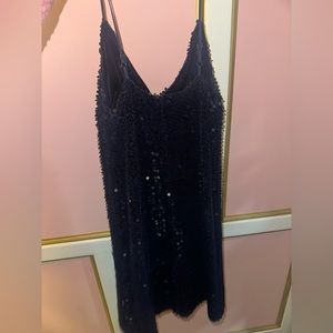 Small DO+BE Sequin navy blue mini dress !